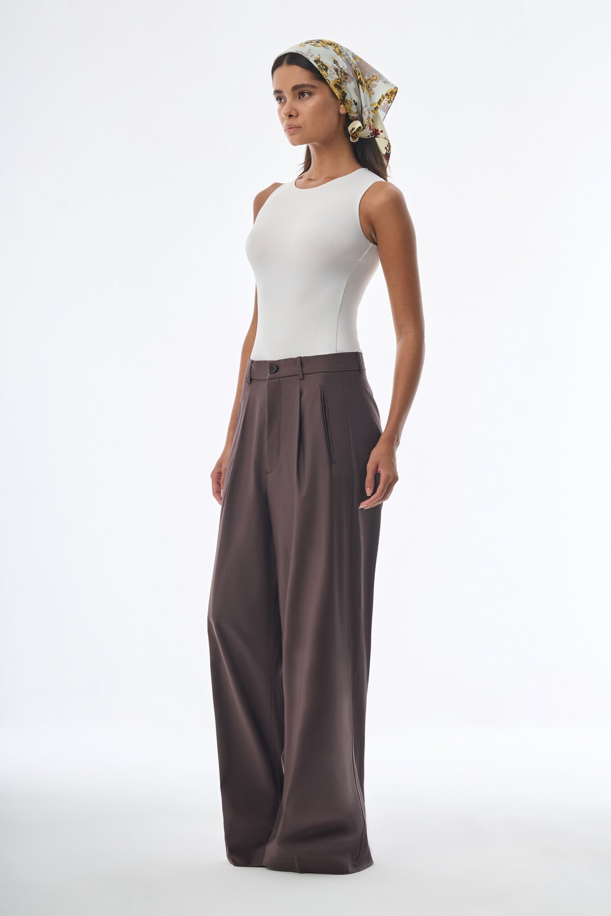 Megusta High Waisted Tropical Wool Trousers