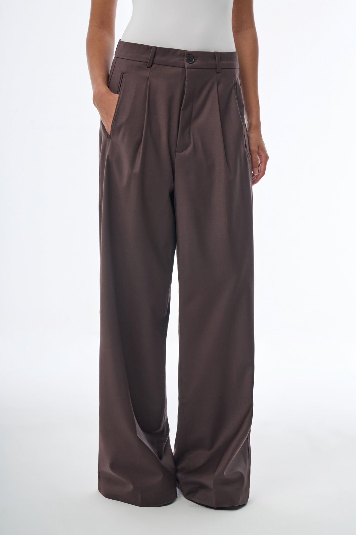 Megusta High Waisted Tropical Wool Trousers