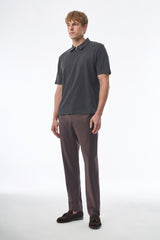 Megusta Wool Melange Fine Piquet Zip-up Polo