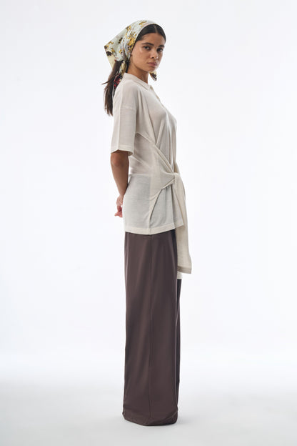 Oversized Sleeved Polo Merino Wool