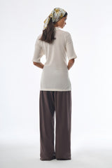 Oversized Sleeved Polo Merino Wool