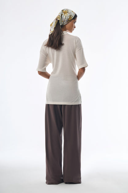 Oversized Sleeved Polo Merino Wool