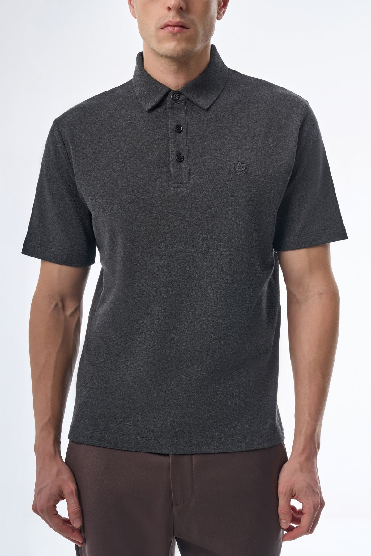 Megusta Wool Melange Fine Piquet Polo