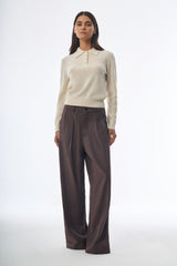 Megusta Oversized Cashmere Wool Polo Knit