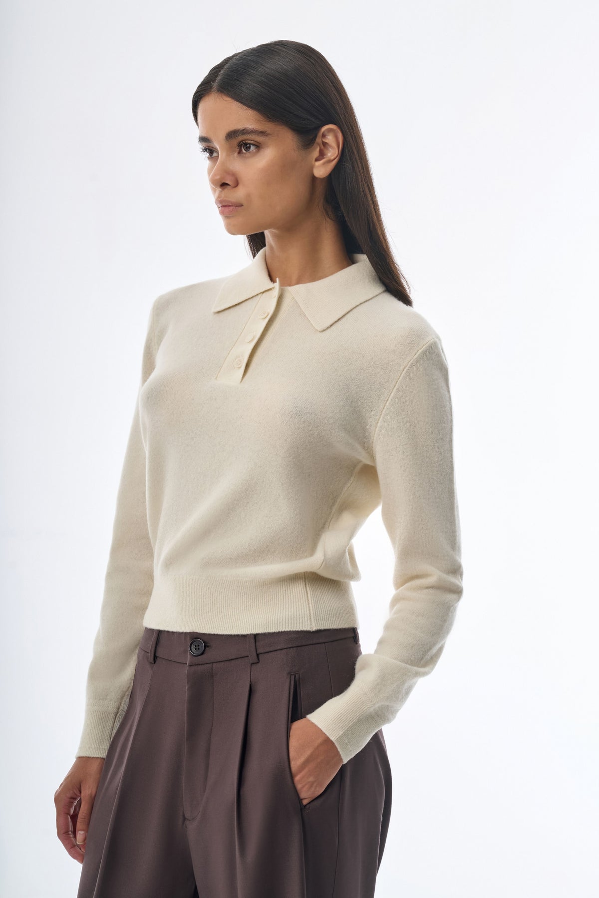 Megusta Oversized Cashmere Wool Polo Knit