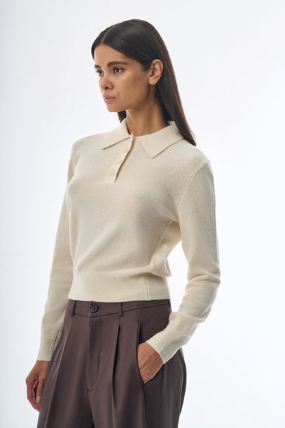 Megusta Oversized Cashmere Wool Polo Knit