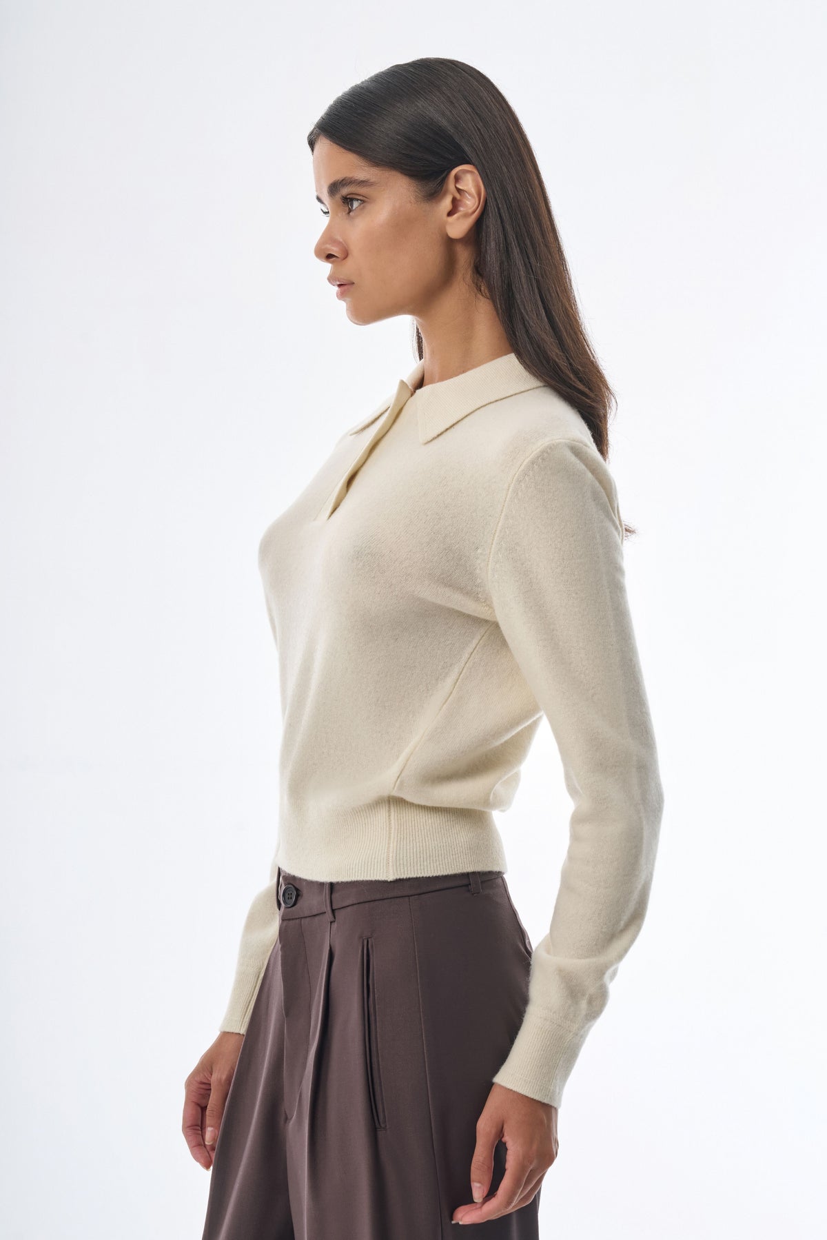 Megusta Oversized Cashmere Wool Polo Knit
