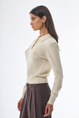 Megusta Oversized Cashmere Wool Polo Knit