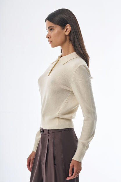 Megusta Oversized Cashmere Wool Polo Knit