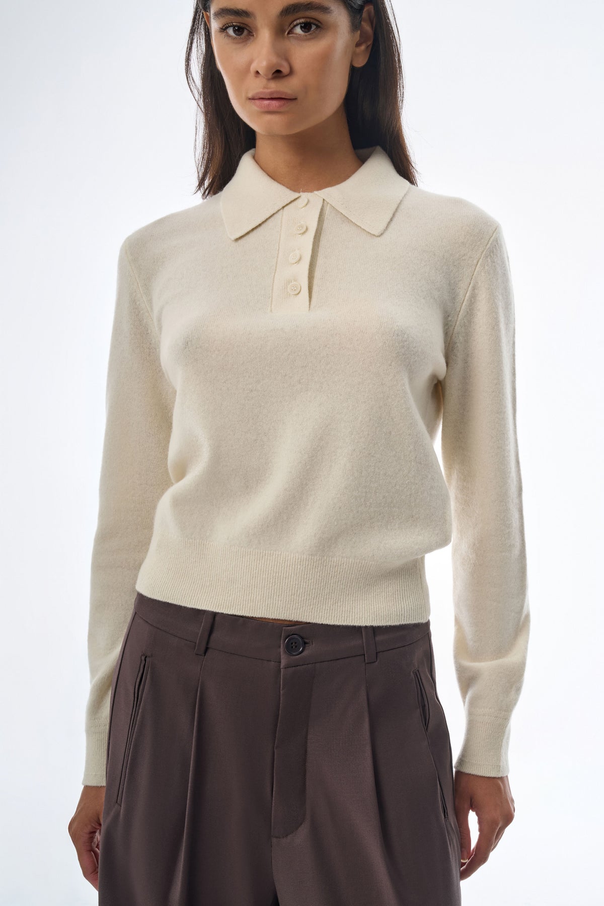Megusta Oversized Cashmere Wool Polo Knit
