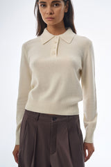Megusta Oversized Cashmere Wool Polo Knit