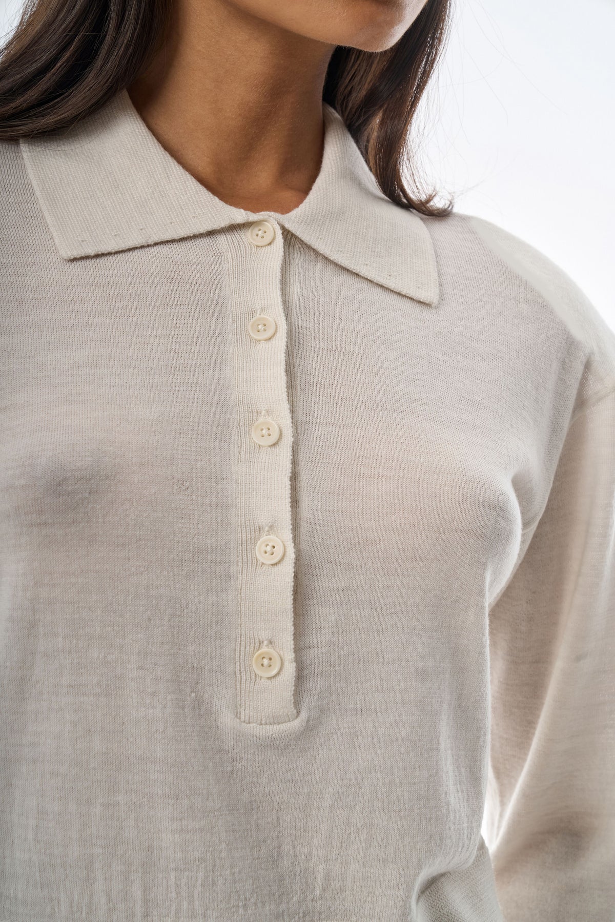 Megusta Padded Knit Longsleeve Polo