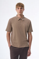 Megusta Wool Melange Fine Piquet Zip-up Polo