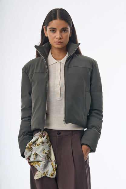 Megusta Water Repellent Crop Down Jacket