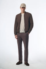 Megusta Cashmere Blend Terry Logo Zipped Sweatshirt