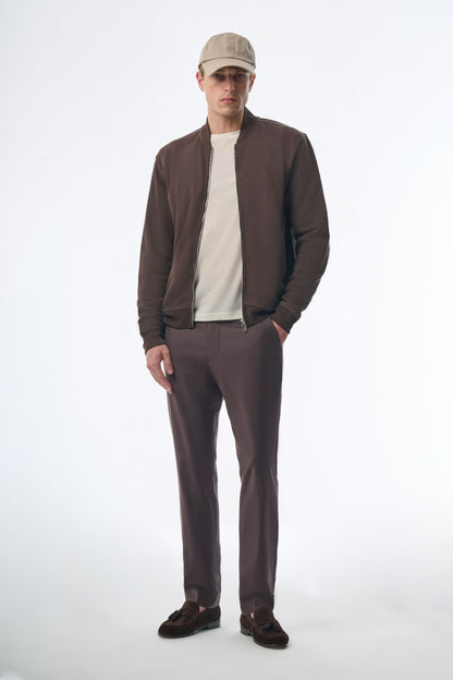 Megusta Cashmere Blend Terry Logo Zipped Sweatshirt