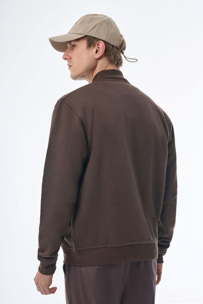 Megusta Cashmere Blend Terry Logo Zipped Sweatshirt