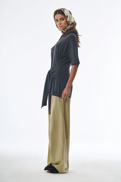 Oversized Sleeved Polo Merino Wool