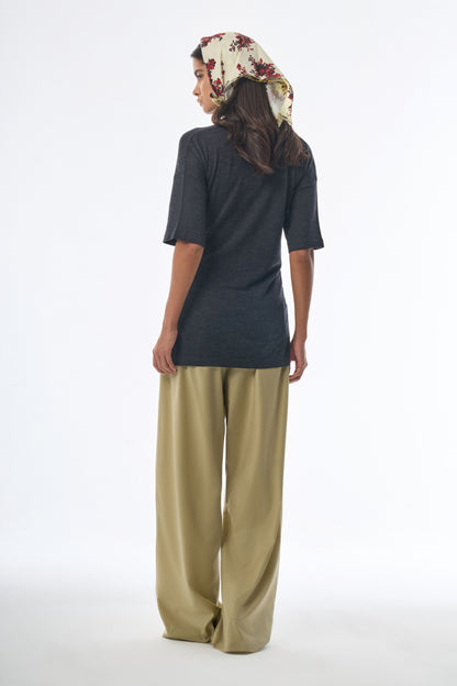 Oversized Sleeved Polo Merino Wool