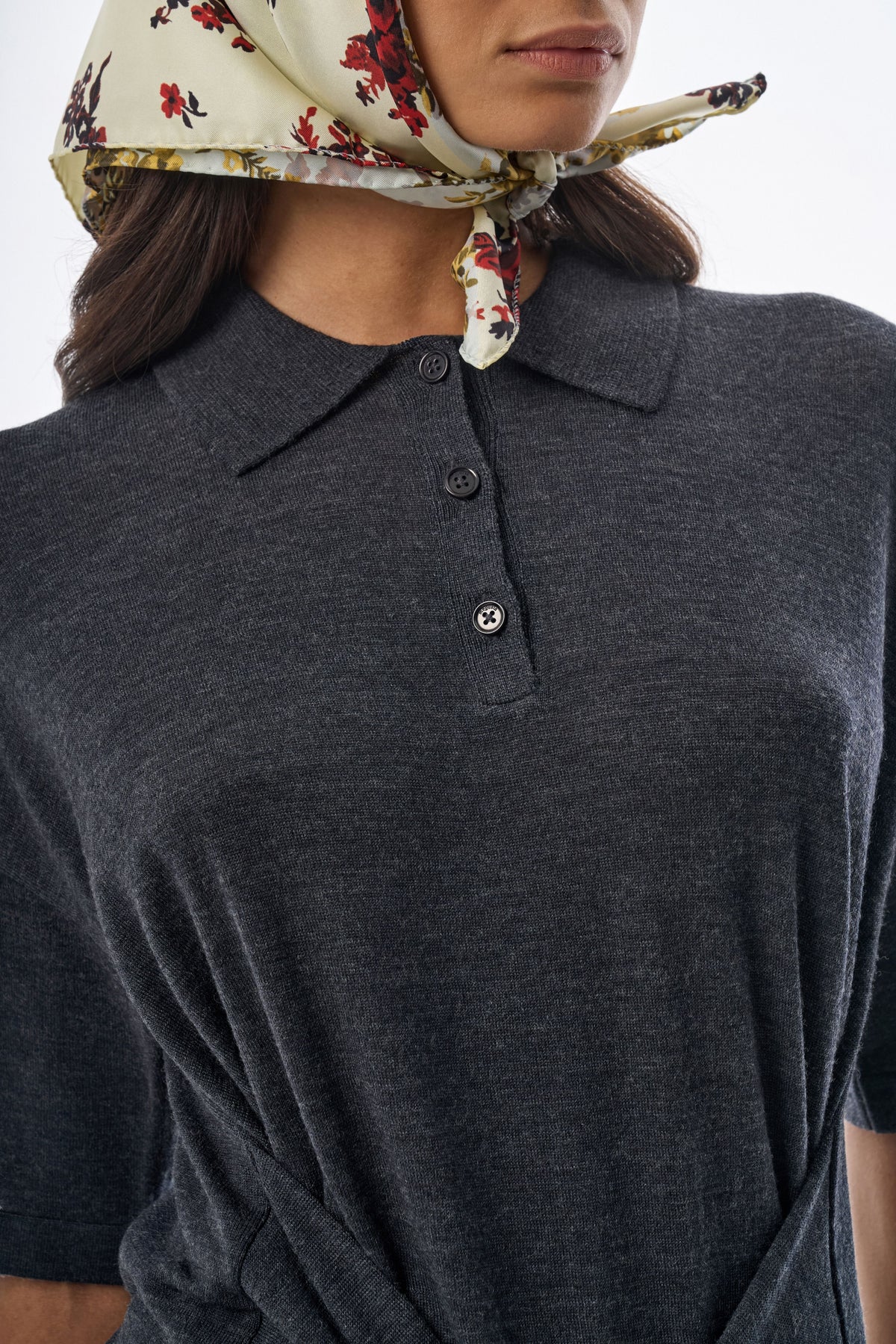 Oversized Sleeved Polo Merino Wool