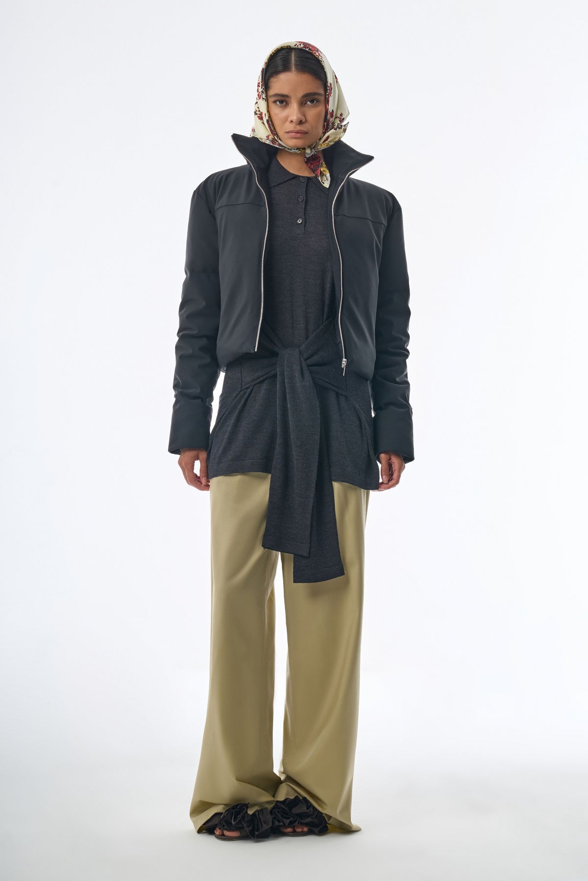 Megusta Water Repellent Crop Down Jacket