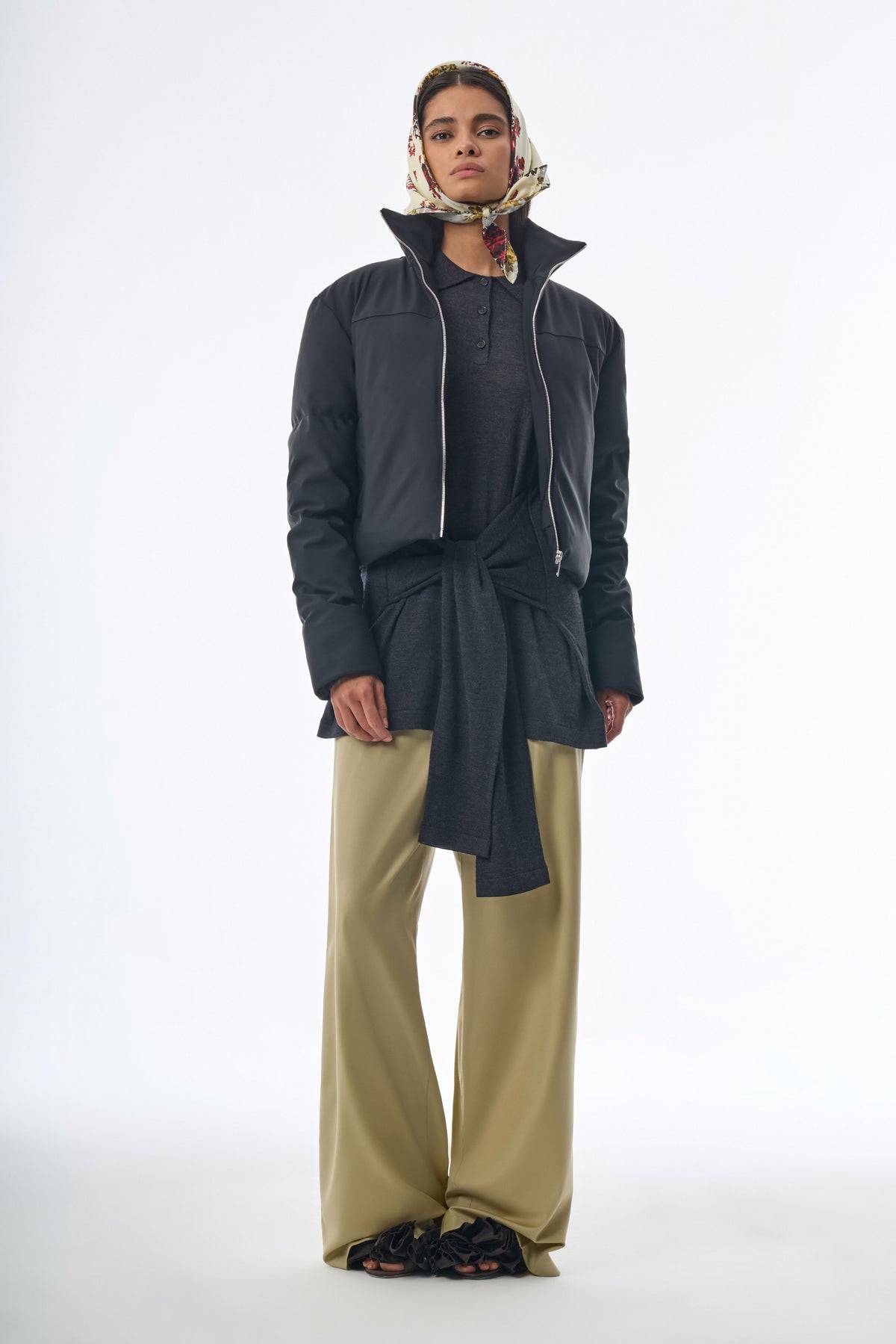 Megusta Water Repellent Crop Down Jacket