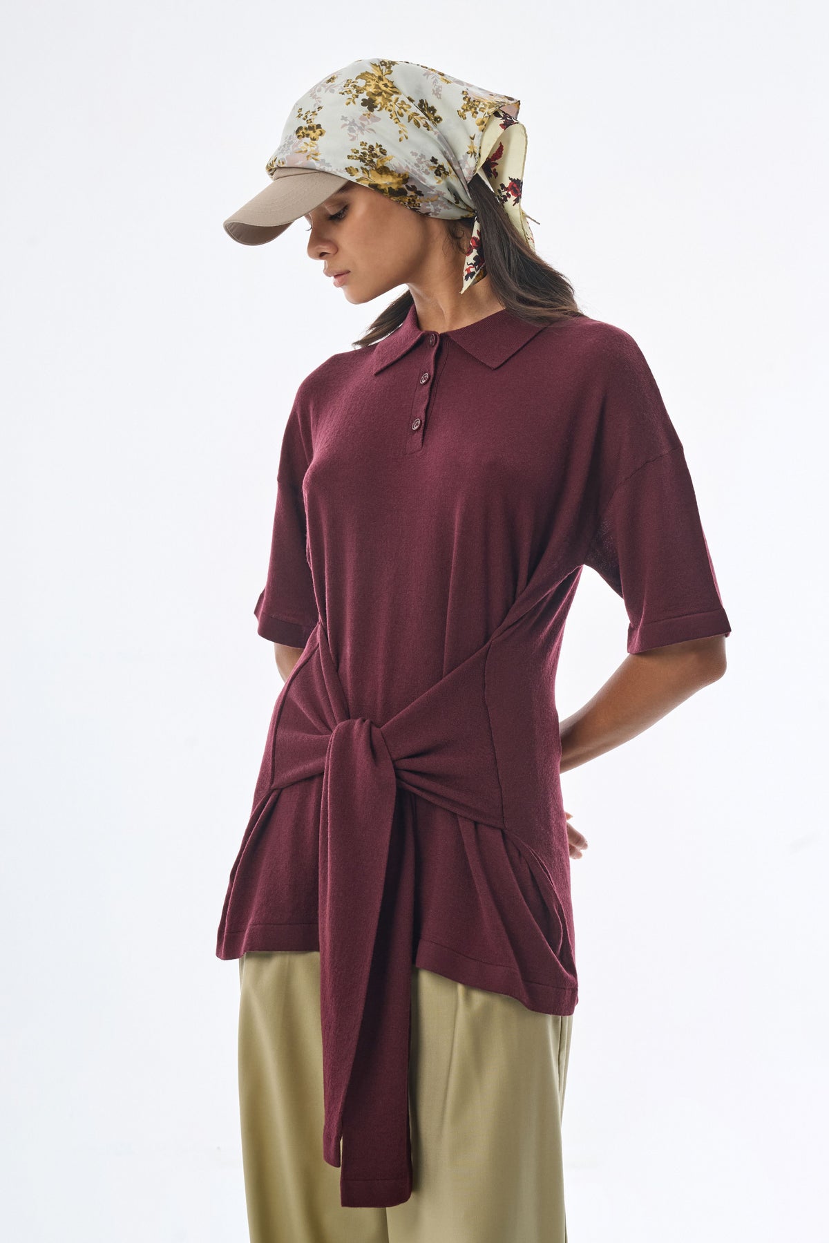 Oversized Sleeved Polo Merino Wool