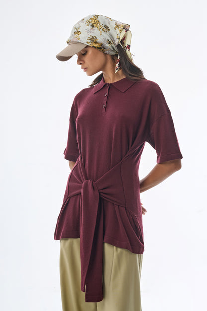 Oversized Sleeved Polo Merino Wool