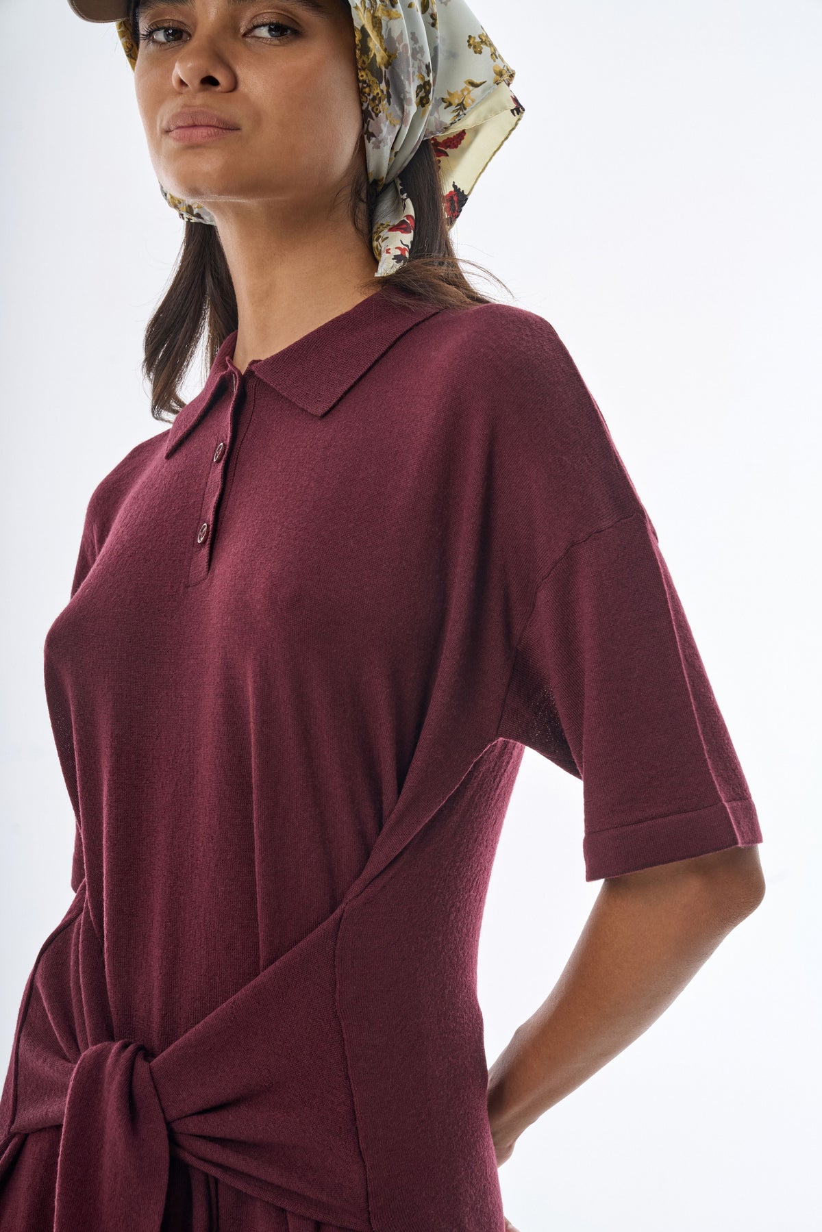 Oversized Sleeved Polo Merino Wool