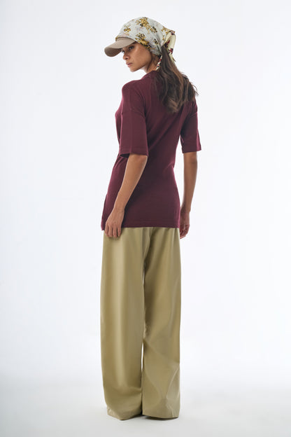 Oversized Sleeved Polo Merino Wool