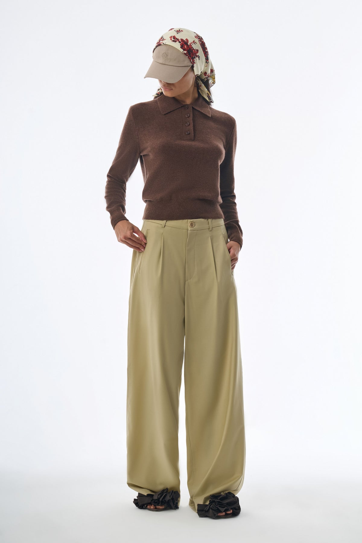 Megusta Oversized Cashmere Wool Polo Knit