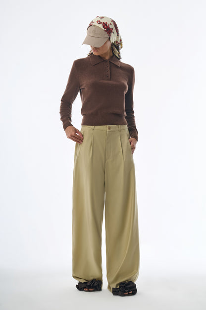 Megusta Oversized Cashmere Wool Polo Knit