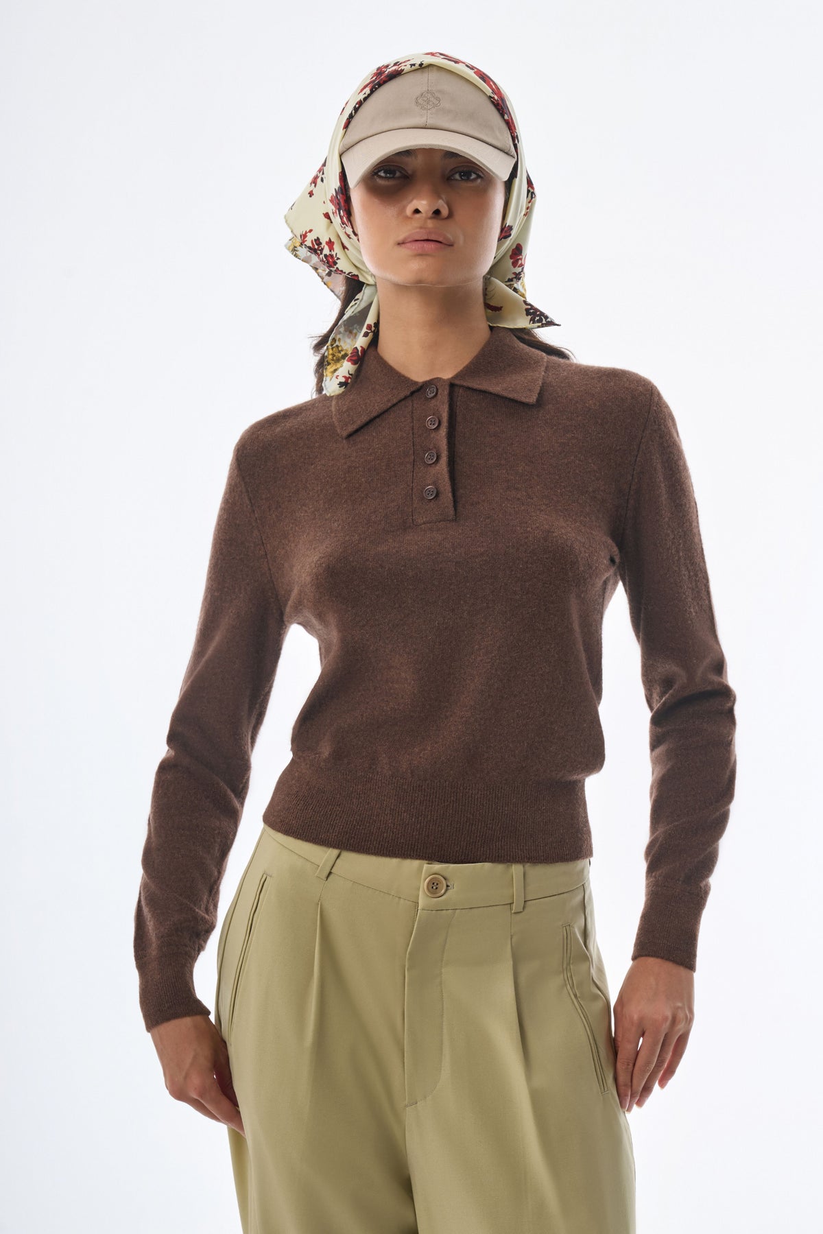 Megusta Oversized Cashmere Wool Polo Knit