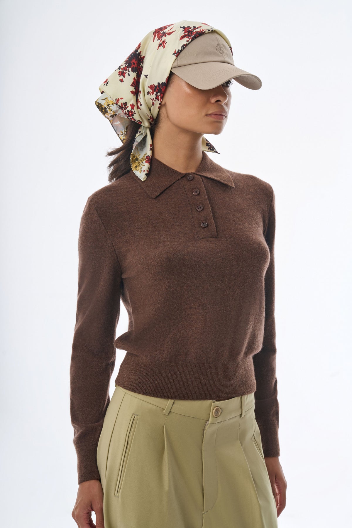 Megusta Oversized Cashmere Wool Polo Knit