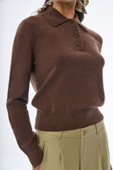Megusta Oversized Cashmere Wool Polo Knit
