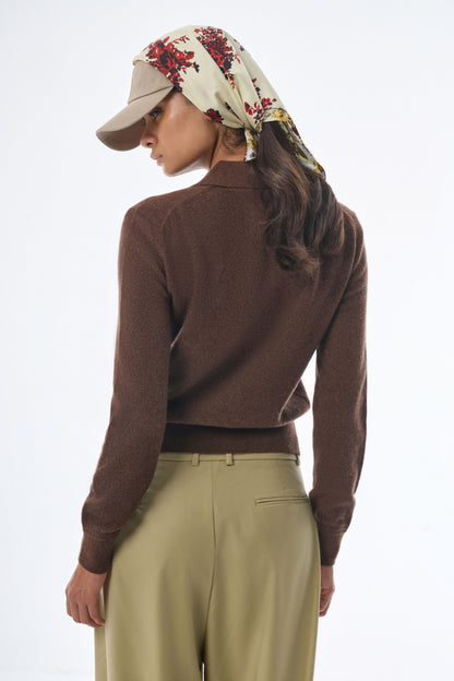 Megusta Oversized Cashmere Wool Polo Knit
