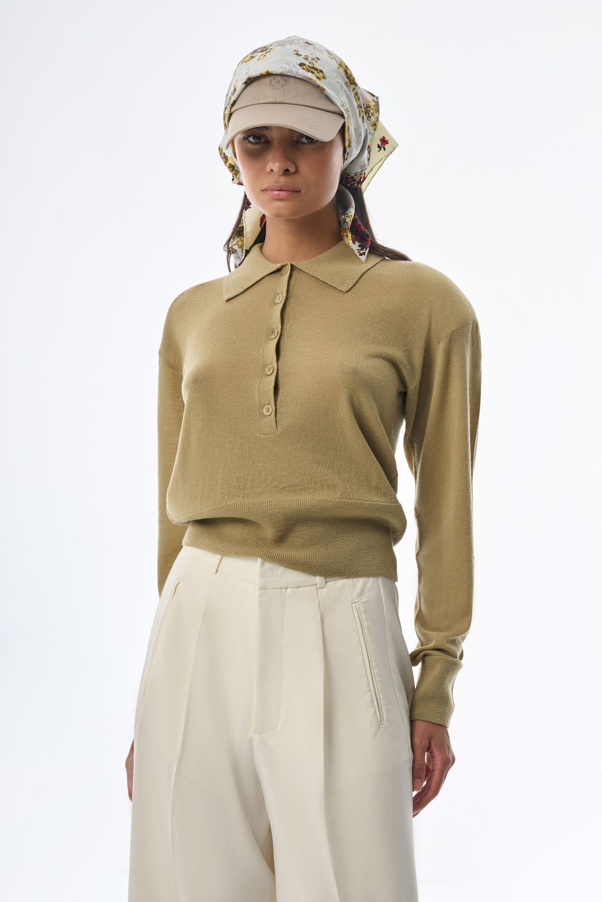 Megusta Padded Knit Longsleeve Polo
