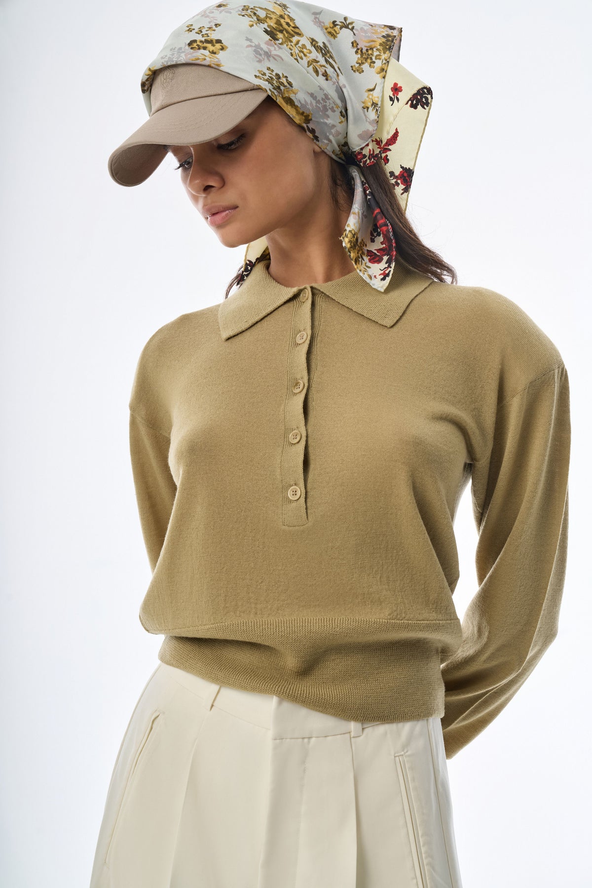 Megusta Padded Knit Longsleeve Polo