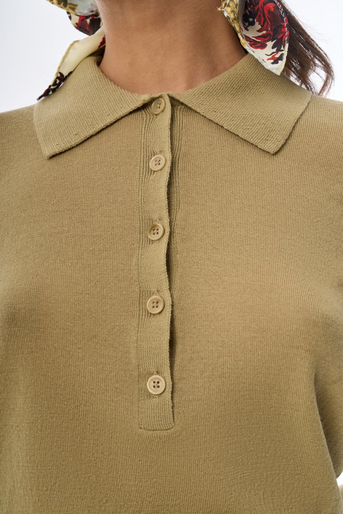 Megusta Padded Knit Longsleeve Polo