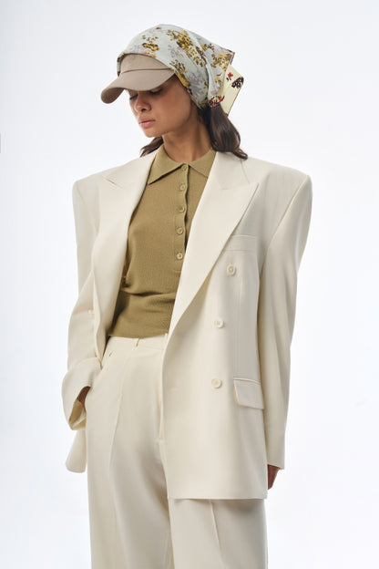 Megusta Oversized Wool Double Breasted Blazer