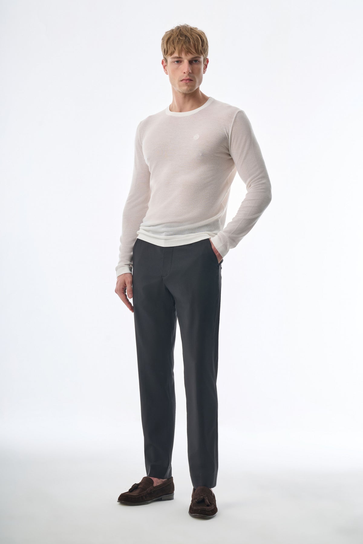 Megusta Knitted Cashmere T-Shirt Longsleeve