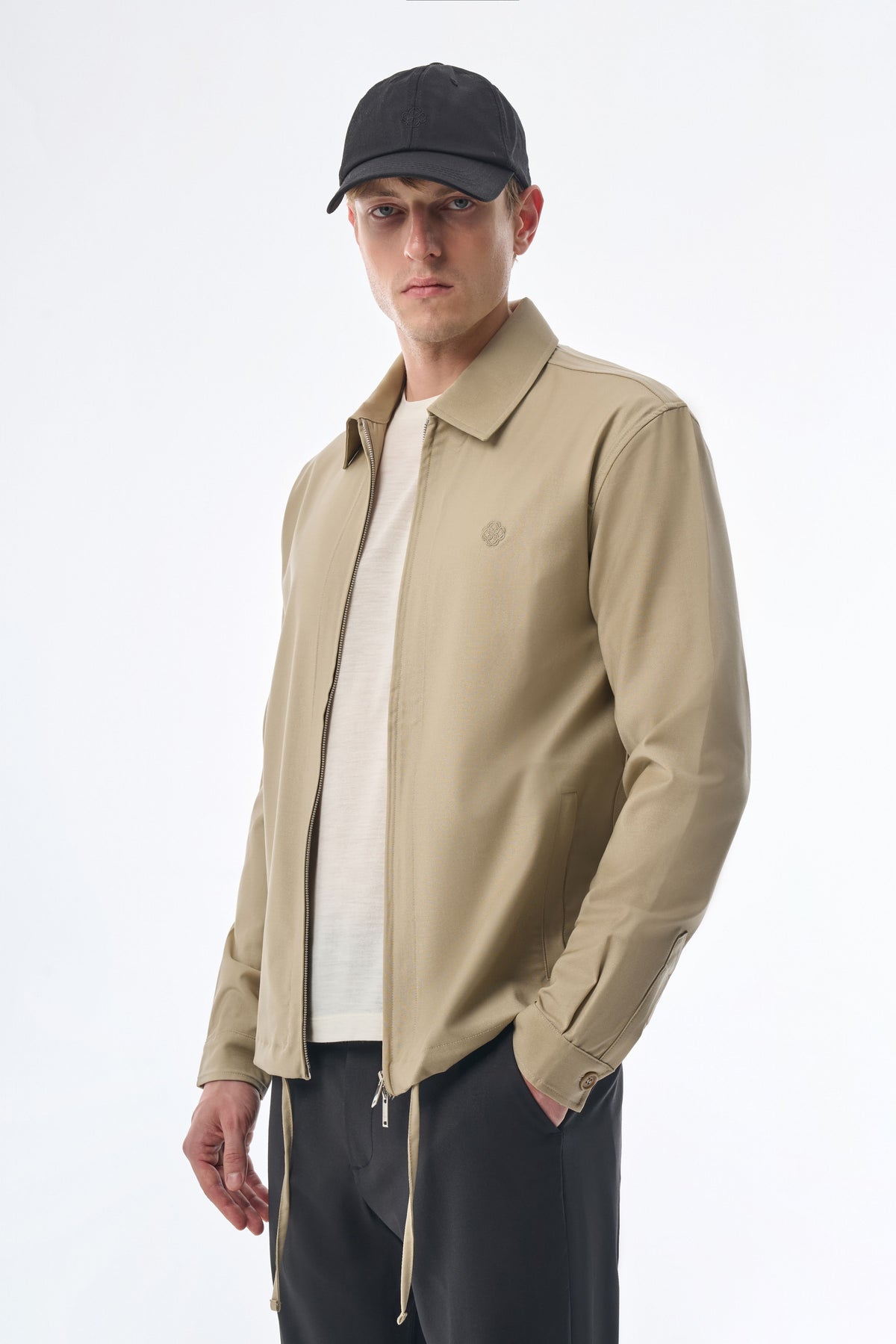 Megusta Wool Logo Detailed Zipped Jacket