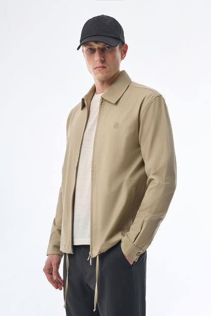 Megusta Wool Logo Detailed Zipped Jacket