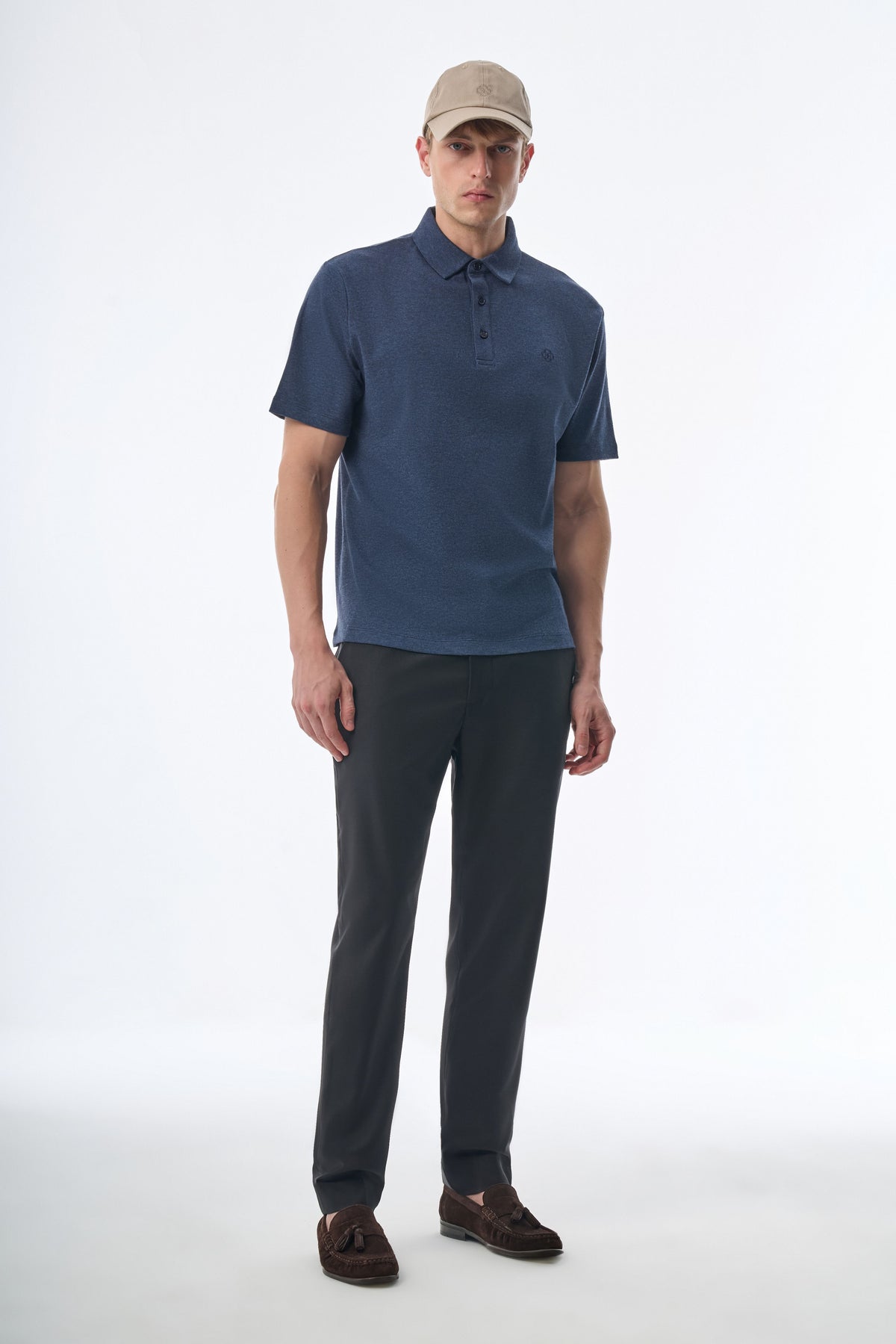 Megusta Wool Melange Fine Piquet Polo