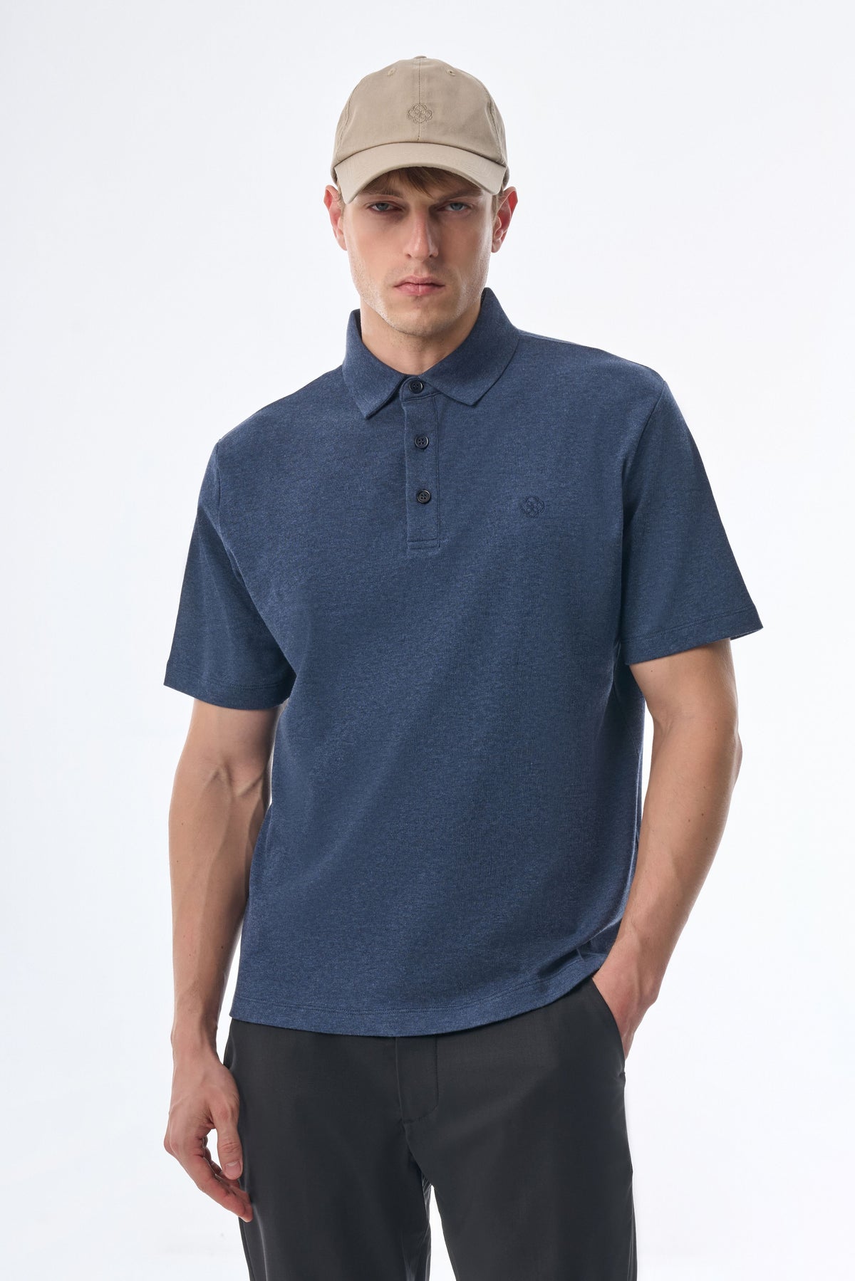 Megusta Wool Melange Fine Piquet Polo