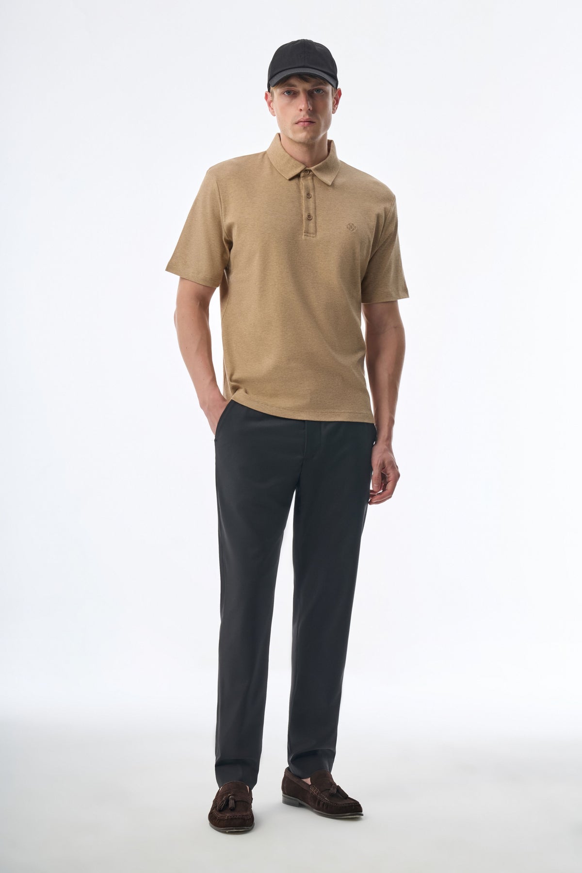 Megusta Wool Melange Fine Piquet Polo