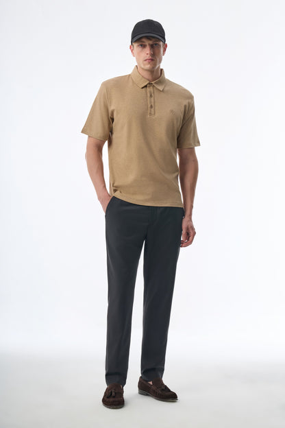 Megusta Wool Melange Fine Piquet Polo
