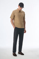 Megusta Wool Melange Fine Piquet Zip-up Polo