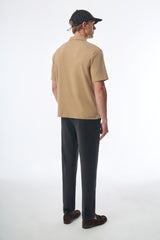 Megusta Wool Melange Fine Piquet Zip-up Polo