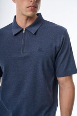 Megusta Wool Melange Fine Piquet Zip-up Polo